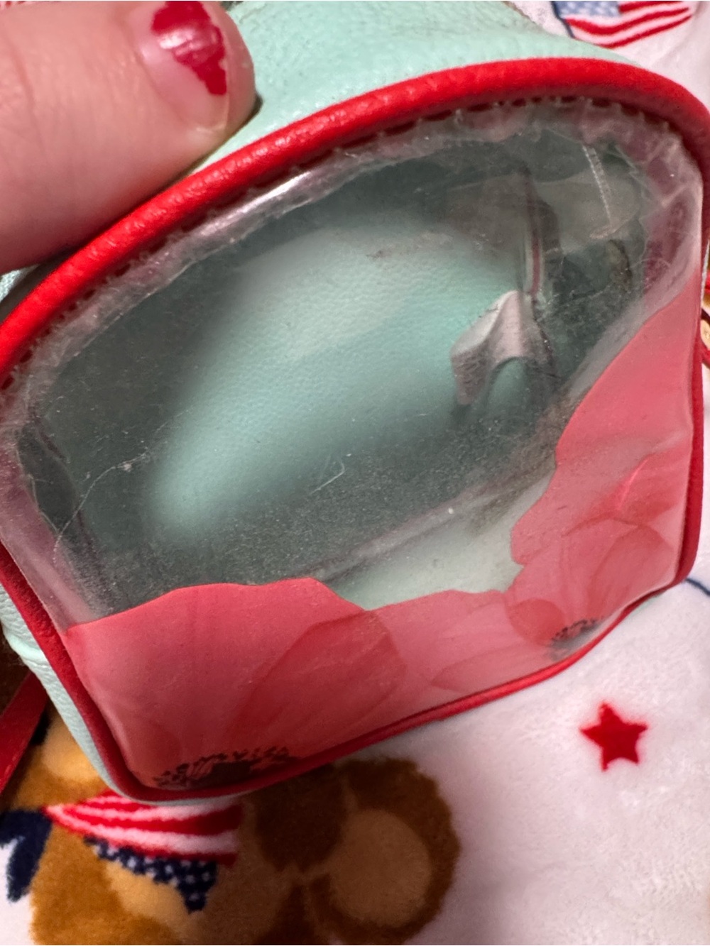 Bath & Body Works Mint and Coral Clear-Front Crossbody Bag
